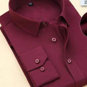 Men’s Burgundy Dress Shirt