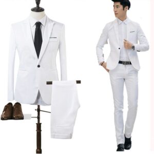 Men’s White Wedding Suit