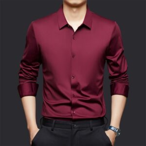 Men’s Maroon Formal Shirt
