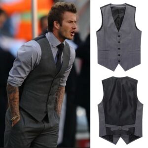 Men’s Grey Waistcoat Set